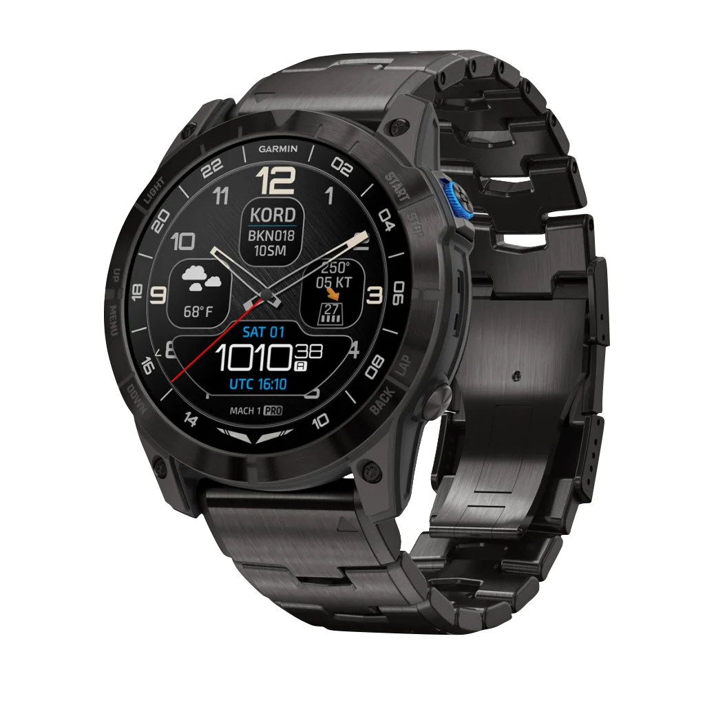 Garmin D2 Mach 1 Pro, 51 mm Aviator Smartwatch with Vented Titanium Bracelet (010-02804-80) by Garmin