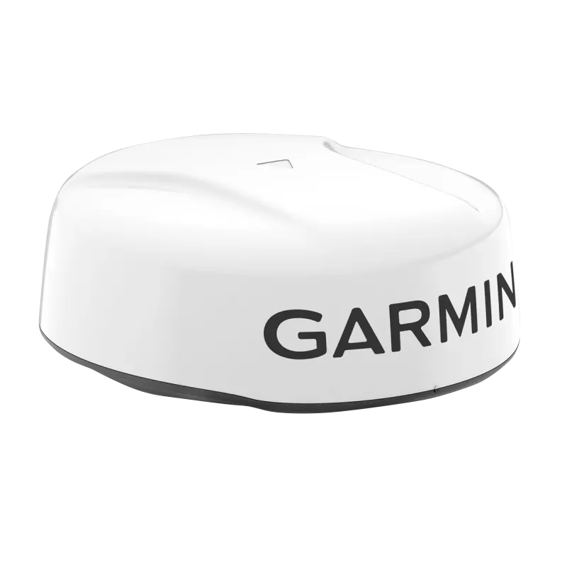 Garmin GMR 18/24 xHD3 marine radar radome, white with Garmin logo
