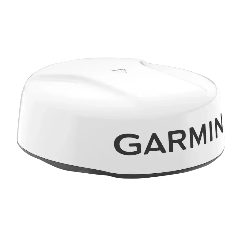 Garmin GMR 18/24 xHD3 marine radar radome, white with Garmin logo