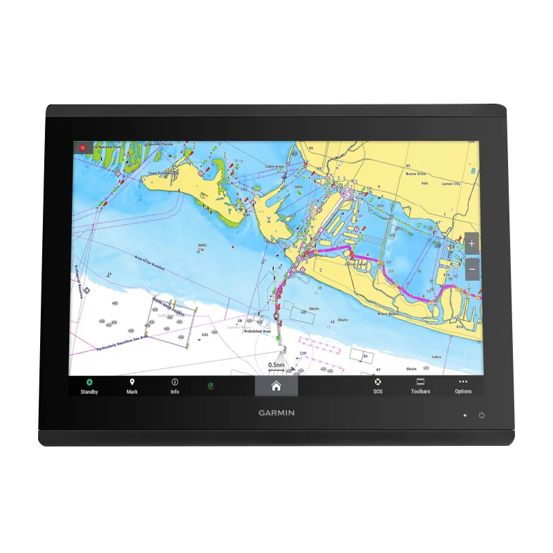 Garmin GPSMAP 8417 MFD marine chartplotter with worldwide basemap, black bezel