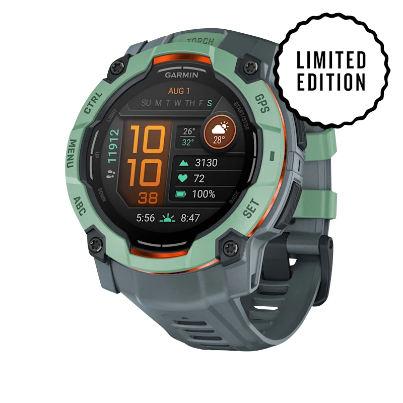 Garmin Instinct 3 AMOLED smartwatch, 50mm Neo Tropic with Twilight Band, Limited Edition