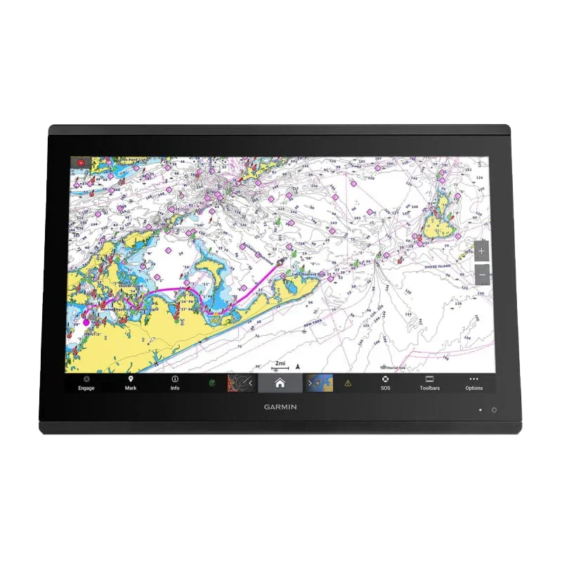 Garmin GPSMAP 8622 marine chartplotter with black bezel and large map display