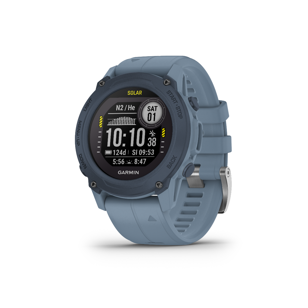 Garmin Descent G1 Solar, Hurricane Blue, Marine Smartwatch for Divers (010-02604-03) by Garmin