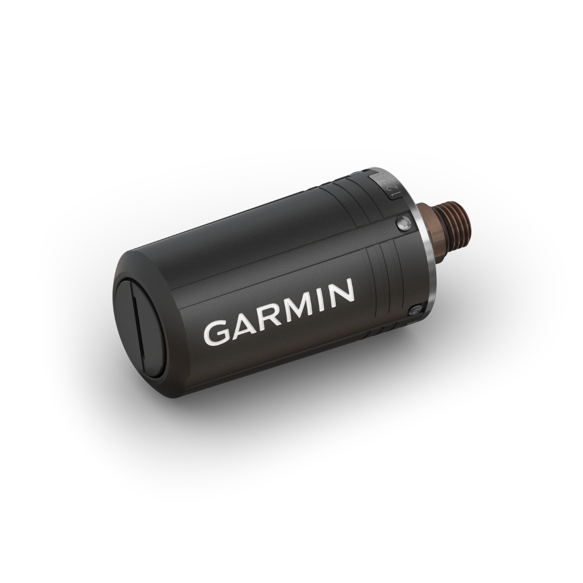 Garmin Descent T1 Transmitter, black cylindrical dive transmitter with threaded connector