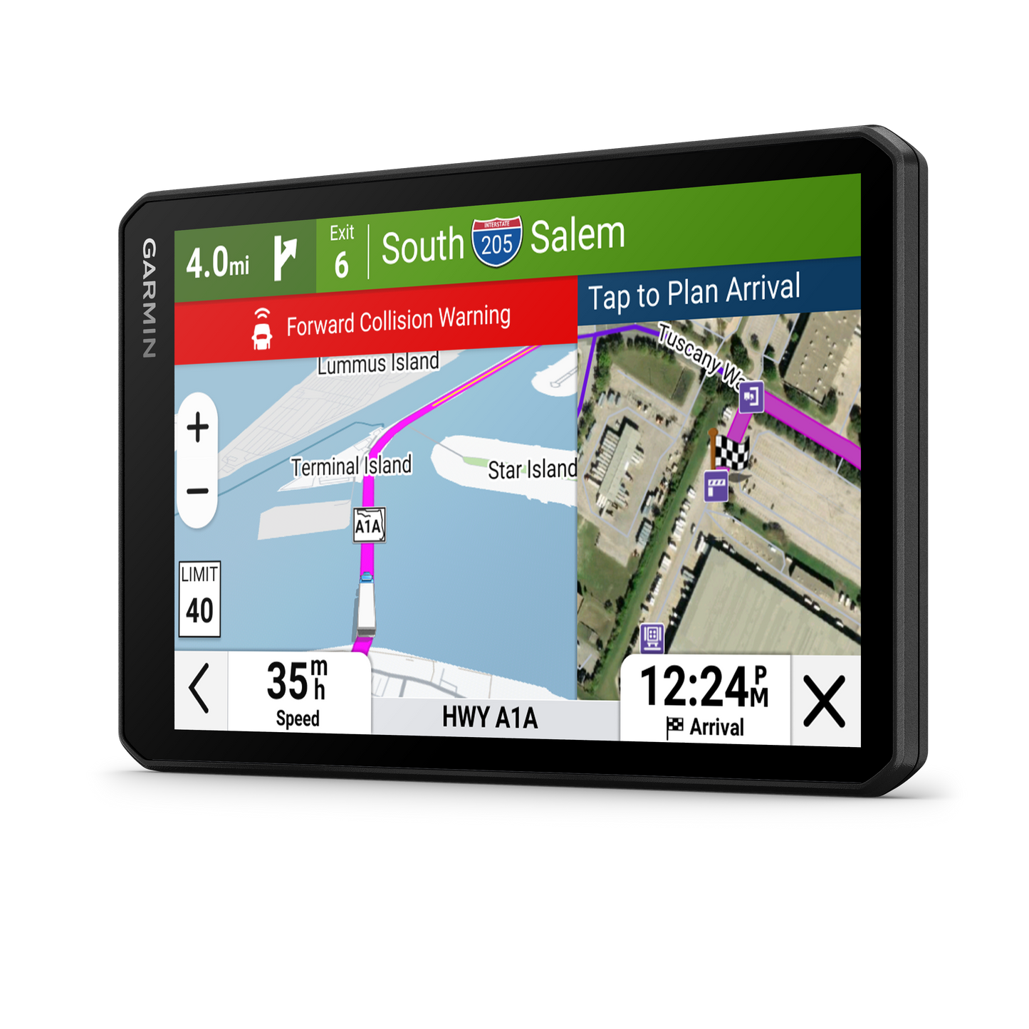 Garmin DezlCam OTR725, 7" GPS Truck Navigator with Built-in Dash Cam (010-02927-00)