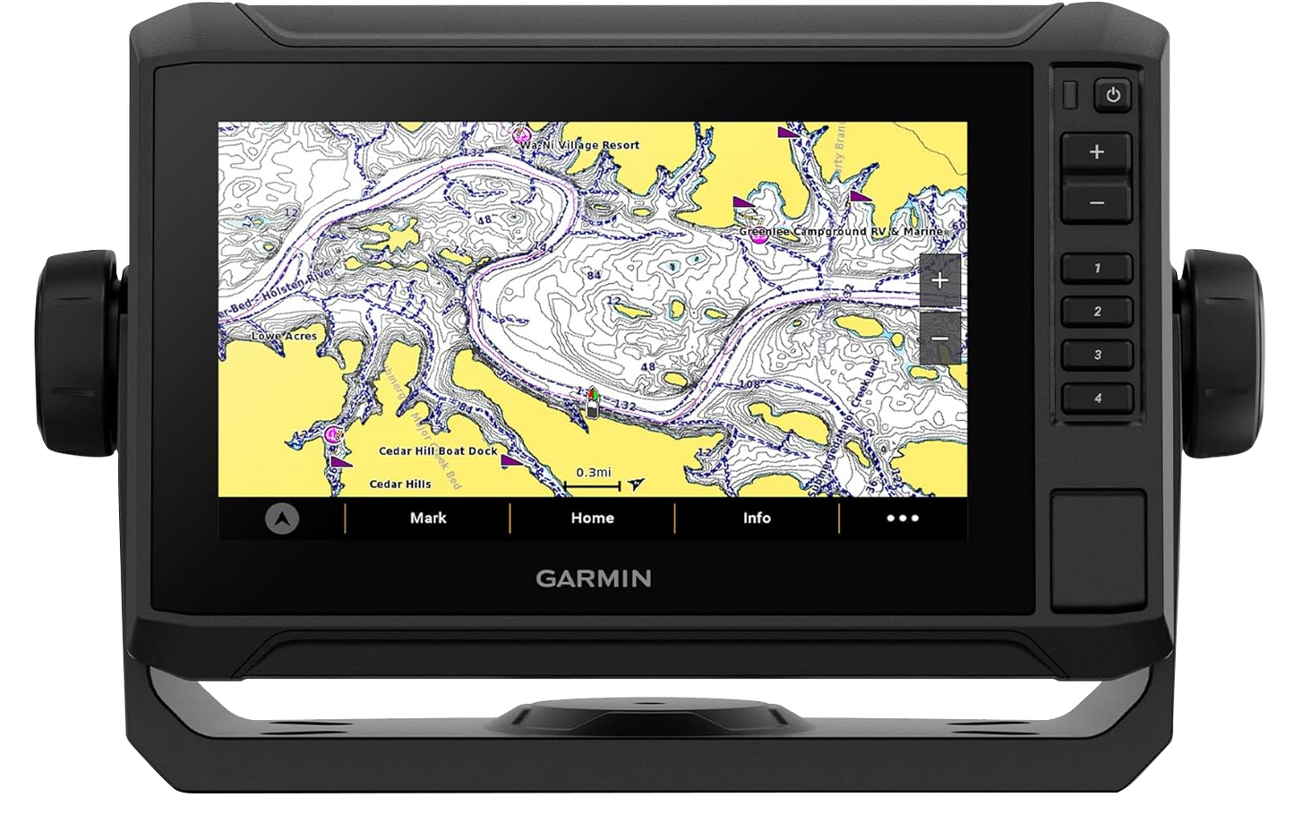 Garmin ECHOMAP UHD2 72sv marine chartplotter with GT54 transducer, 7-inch touchscreen, worldwide basemap