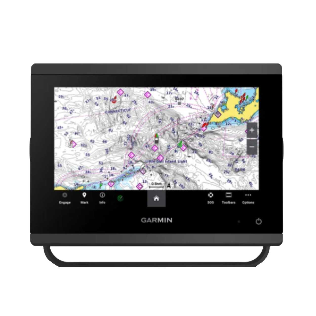 Garmin GPSMAP 723xsv and GMR 18 HD+ radar bundle marine display with nautical chart
