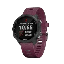 Garmin Forerunner 245 Berry GPS smartwatch with berry color band, certified refurbished