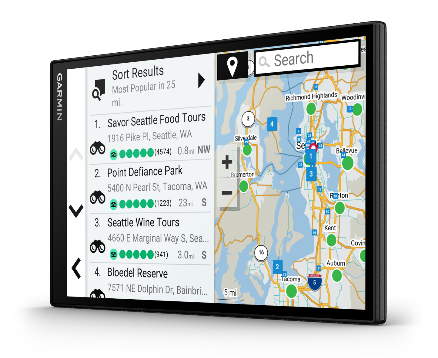 Garmin DriveSmart 86 GPS Navigator, 8-inch black touchscreen with map and list view