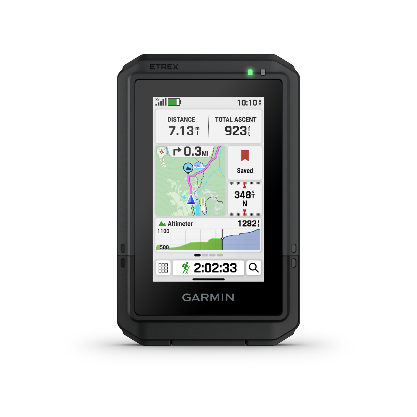 Garmin eTrex Touch GPS handheld with touchscreen and preloaded maps, black