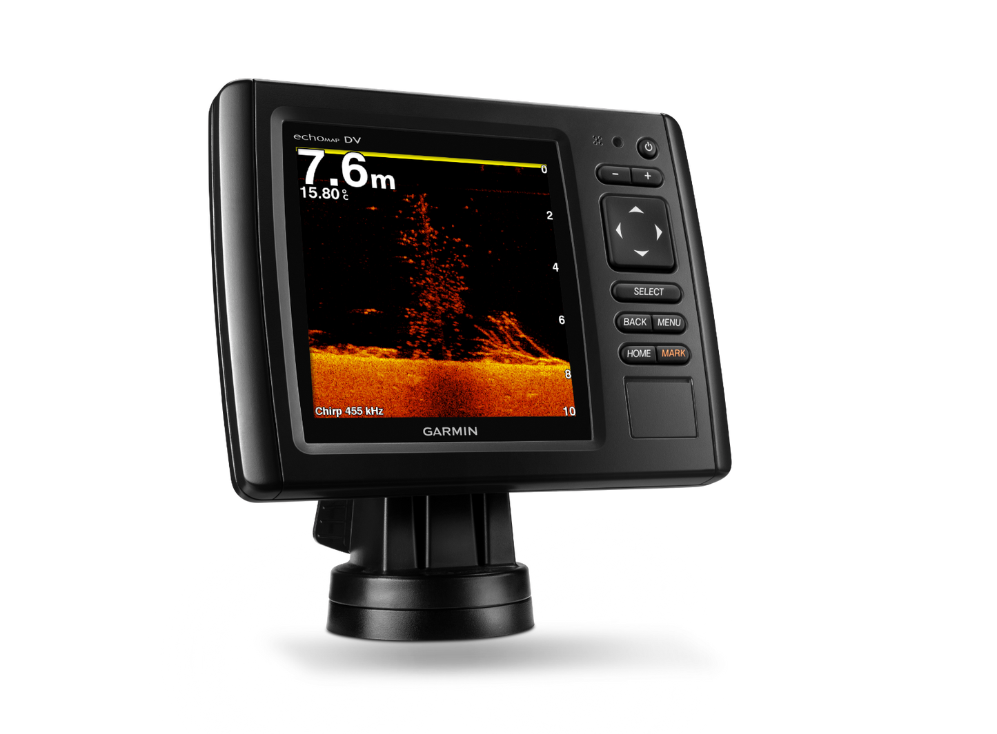 Garmin ECHOMAP CHIRP 52cv marine chartplotter with transducer, black
