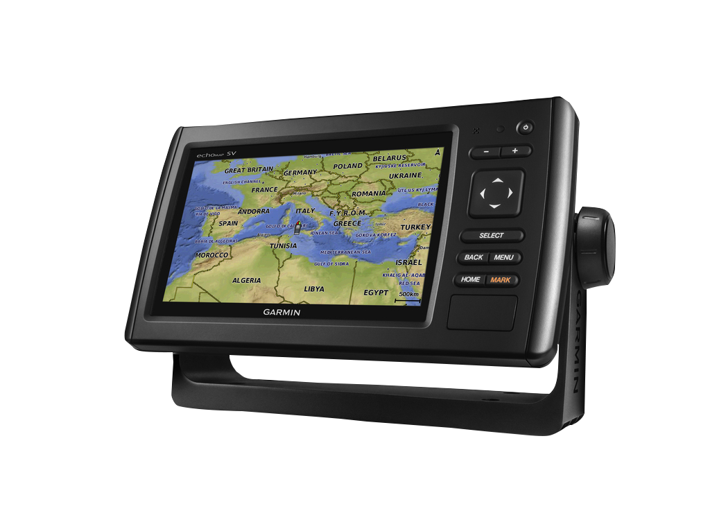 Garmin Echomap CHIRP 72sv marine chartplotter with map display, no transducer included