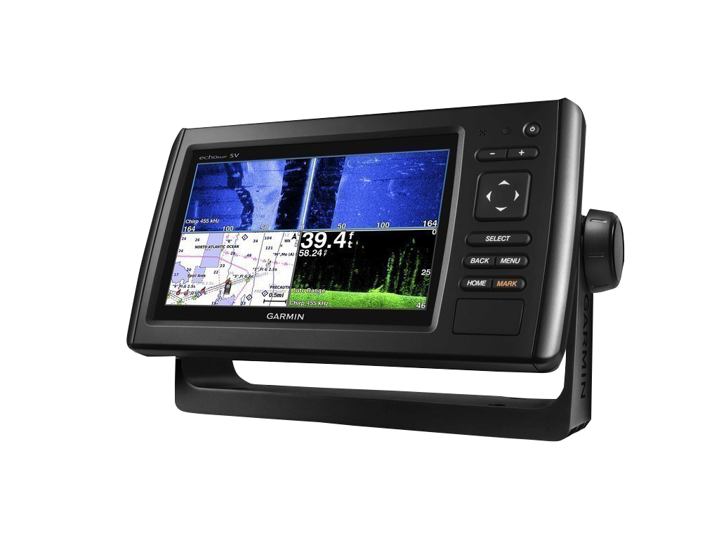Garmin ECHOMAP CHIRP 74sv marine chartplotter without transducer, black display with keypad