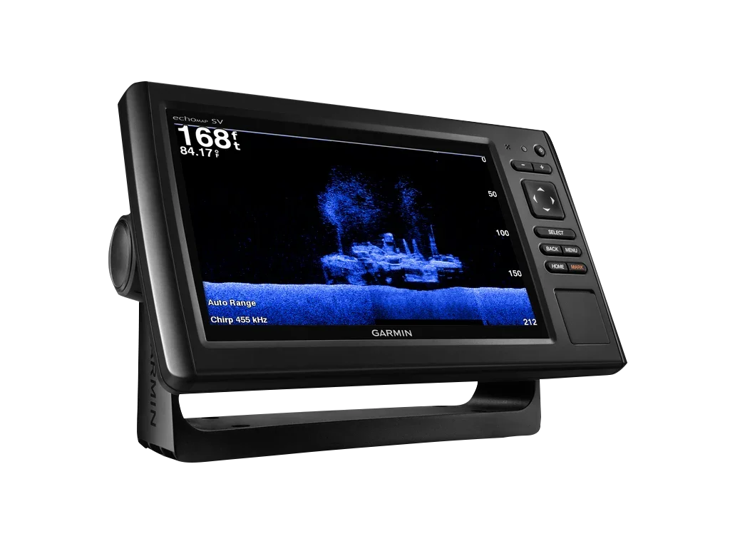 Garmin ECHOMAP CHIRP 94sv marine chartplotter with transducer, black
