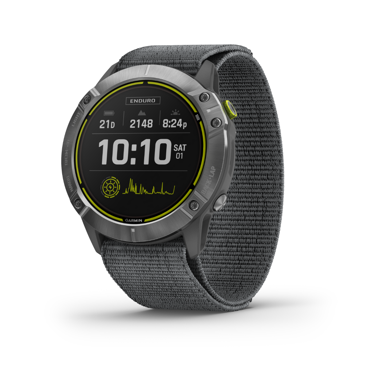 Garmin Enduro, Steel with Gray UltraFit Nylon Strap, Ultraperformance GPS Smartwatch (Garmin Certified Refurbished) by Garmin