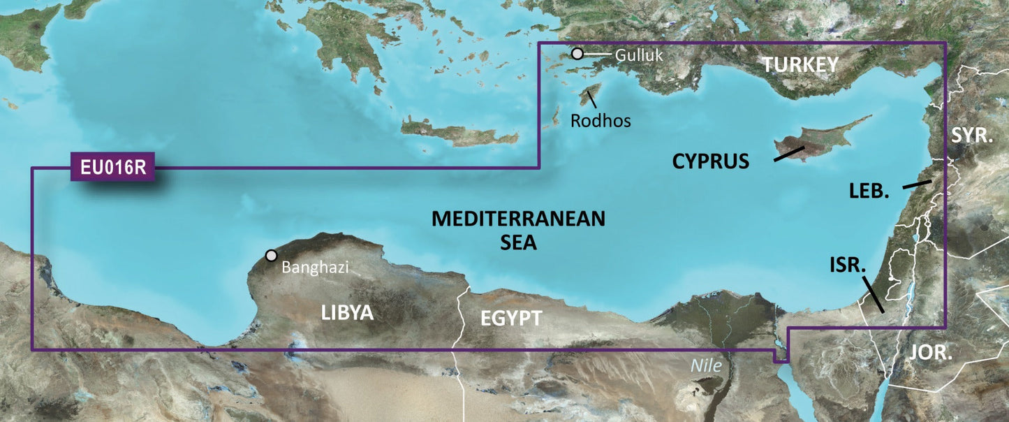 Garmin EU016R Mediterranean Southeast BlueChart g3 map card microSD/SD
