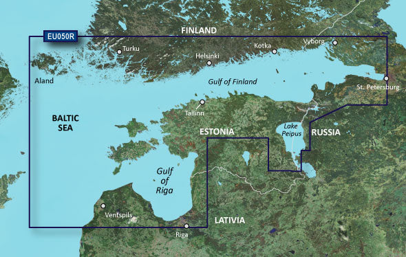Garmin Gulfs of Finland and Riga charts BlueChart g3 Vision VEU050R microSD map card