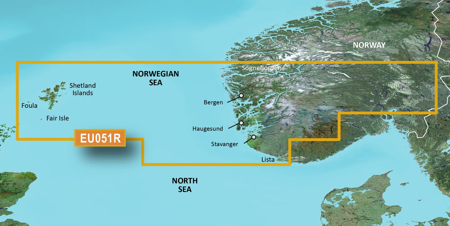 Garmin Norway, Lista to Sognefjorden Charts BlueChart g3 | HXEU051R | microSD/SD by Garmin
