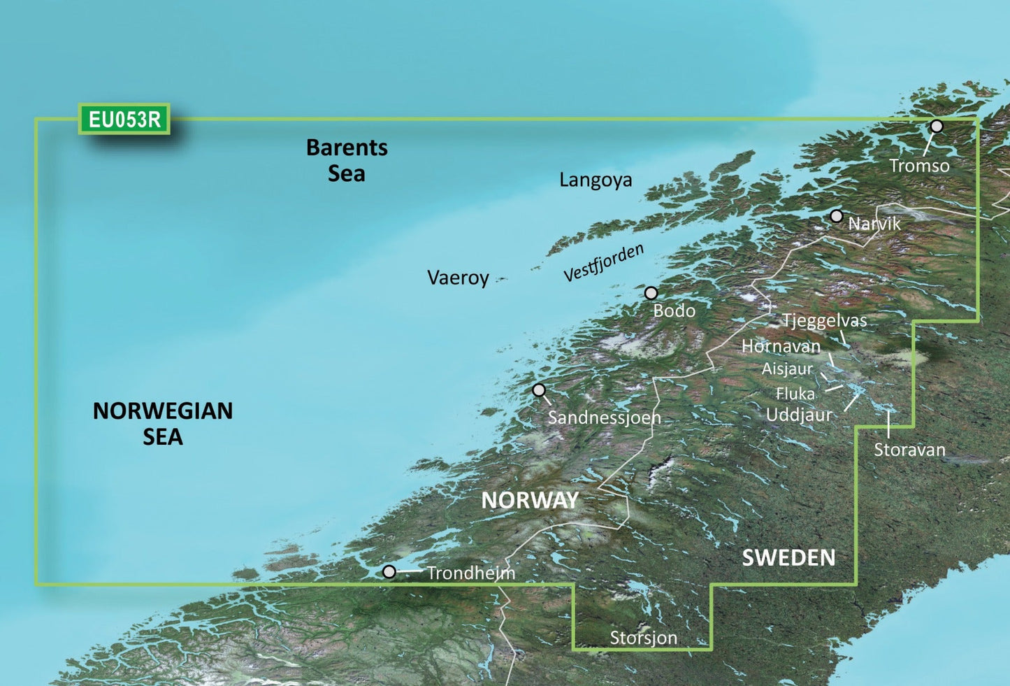 Garmin Bluechart G2 Vision Trondheim-Tromso map card