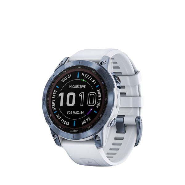 Garmin Fenix 7 Sapphire Solar, Mineral Blue Titanium w Garmin Fenix 7 Sapphire Solar, Mineral Blue Titanium w