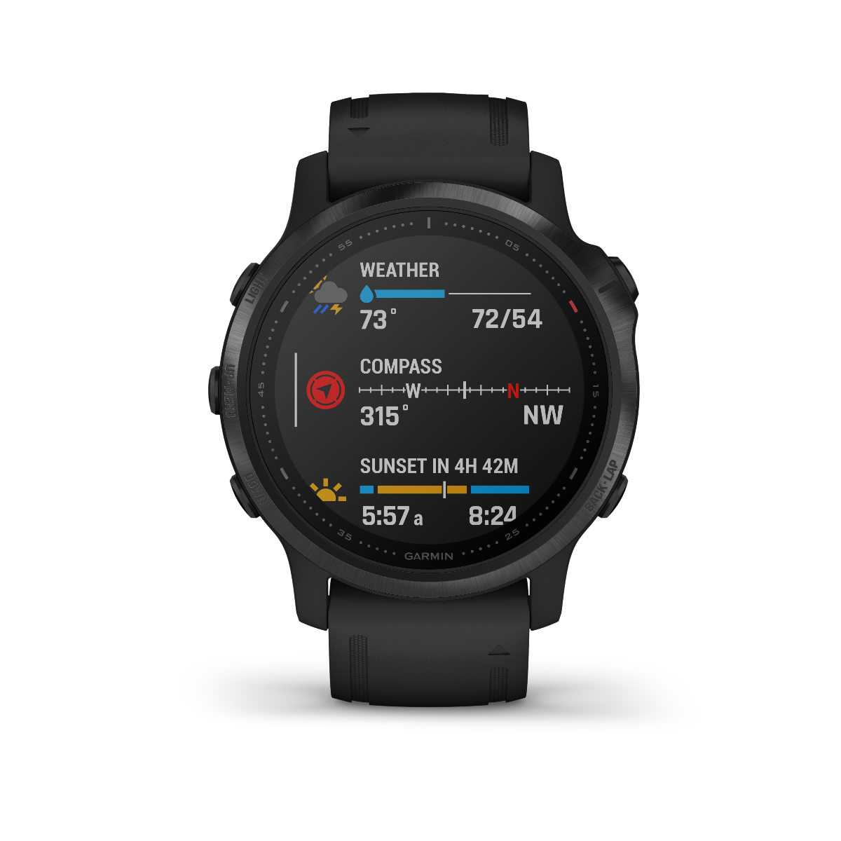 Garmin Fenix 6S Pro, Black Bezel with Black Band, GPS Smartwatch (Garmin Certified Refurbished) by Garmin