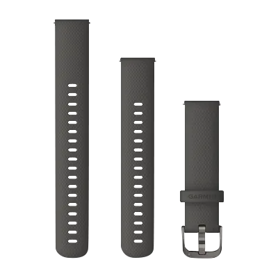 Garmin Quick Release Bands, graphite 18mm with slate hardware, 3-piece set