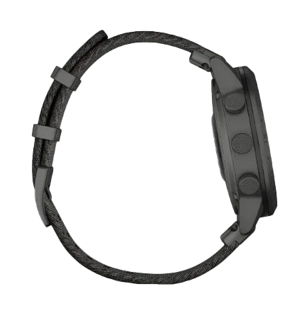 Garmin MARQ Commander men's luxury GPS smartwatch with black fabric strap