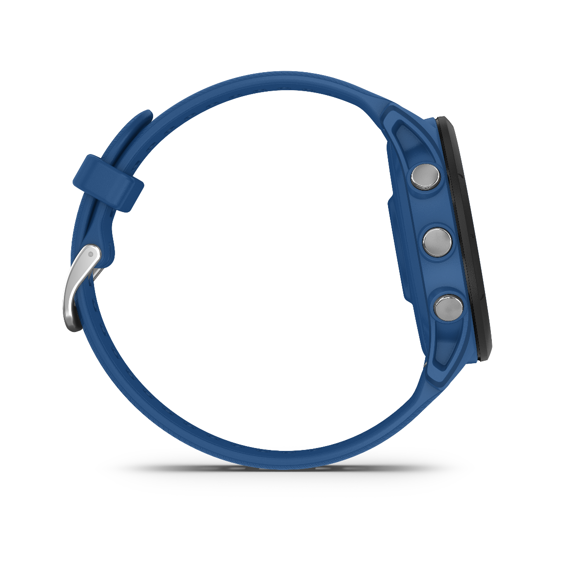 Garmin Forerunner 255 GPS smartwatch with tidal blue strap and metal side buttons