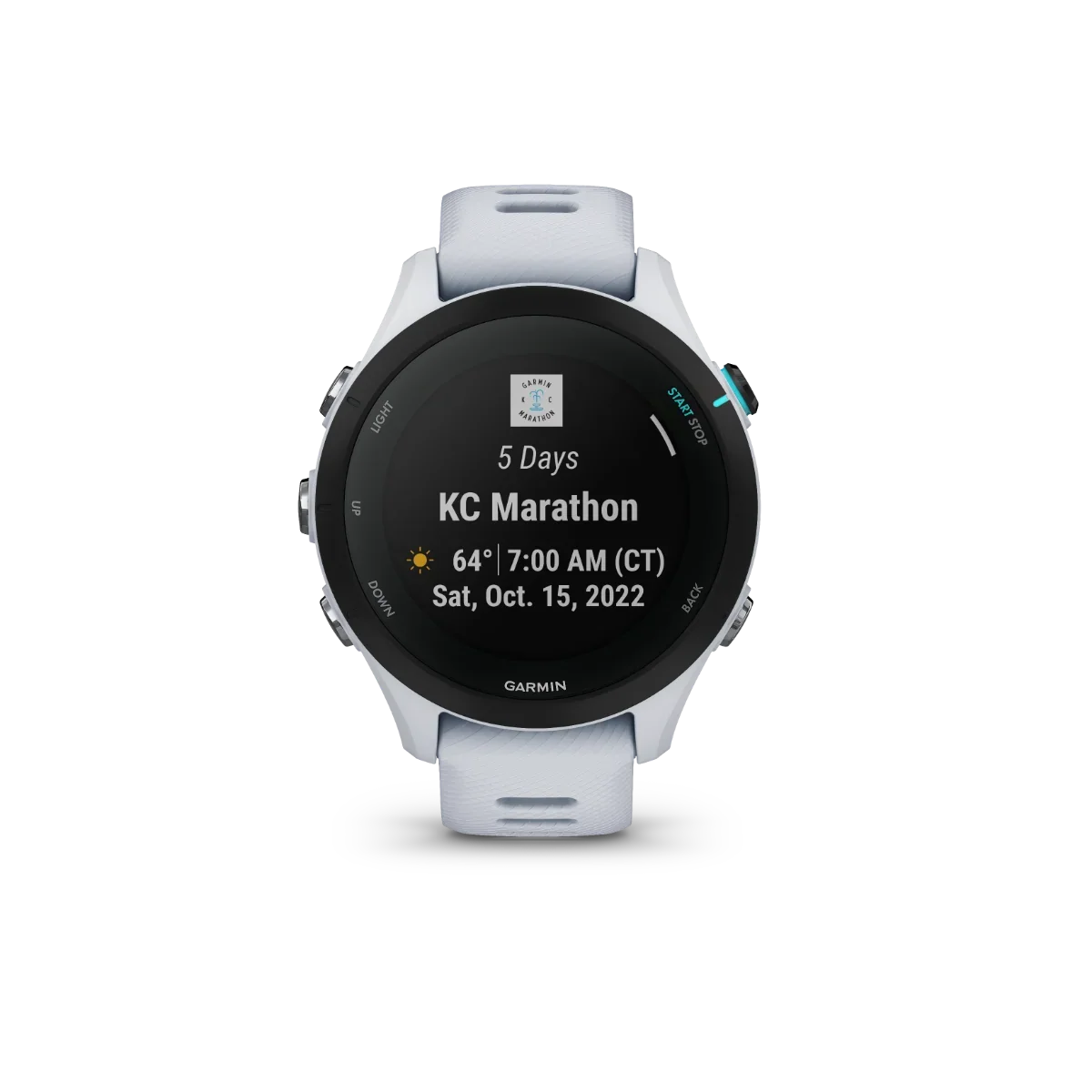 Garmin Forerunner 255S Music smartwatch, Whitestone strap, Garmin Certified Refurbished