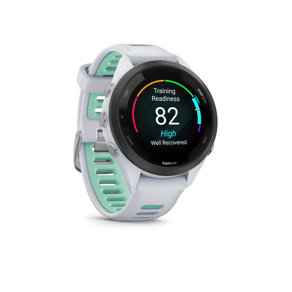 Garmin Forerunner 265S, Black Bezel with Whitestone/Neo Tropic (Garmin Certified Refurbished) by Garmin