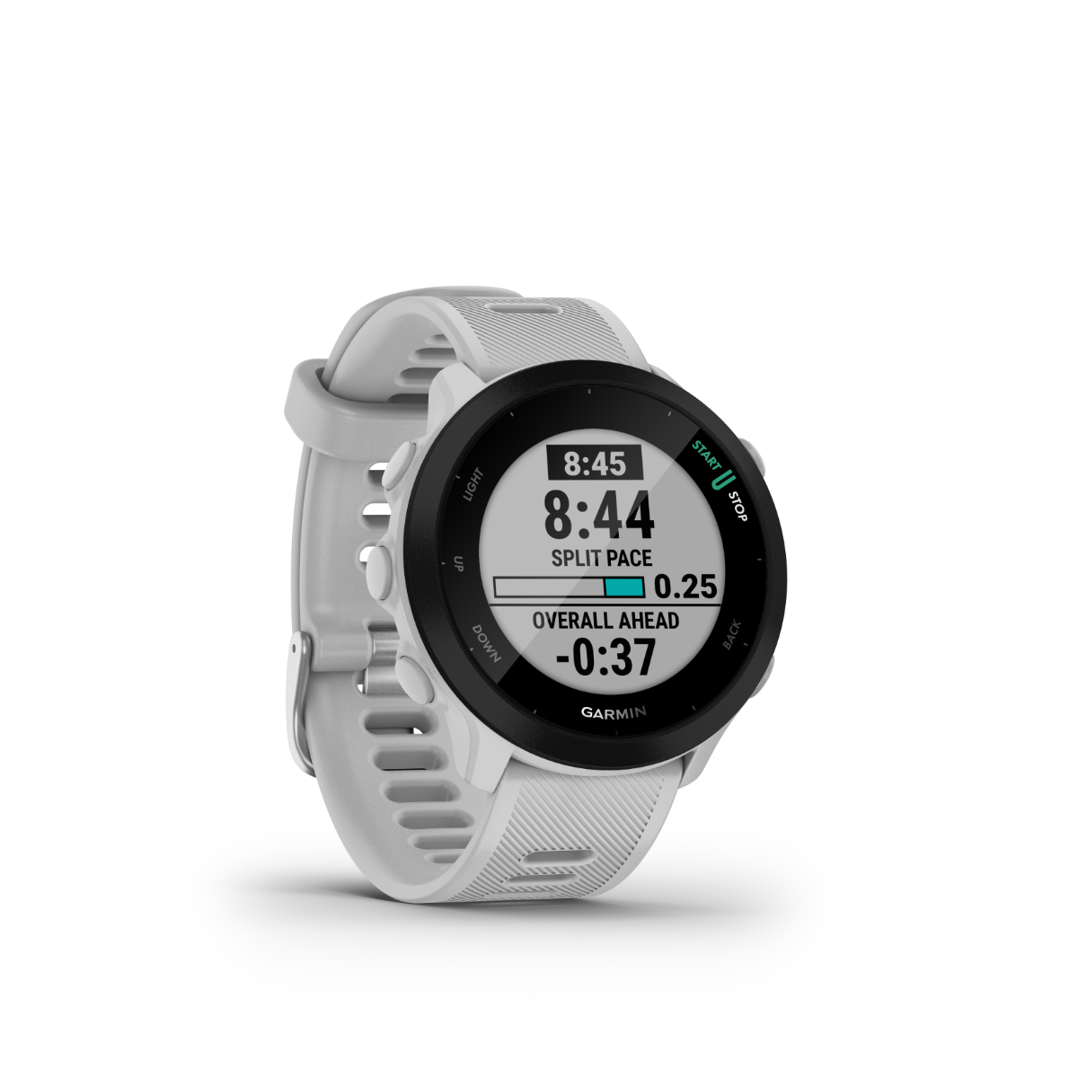 Garmin Forerunner 55 smartwatch, white silicone strap, GPS fitness smartwatch (certified refurbished)