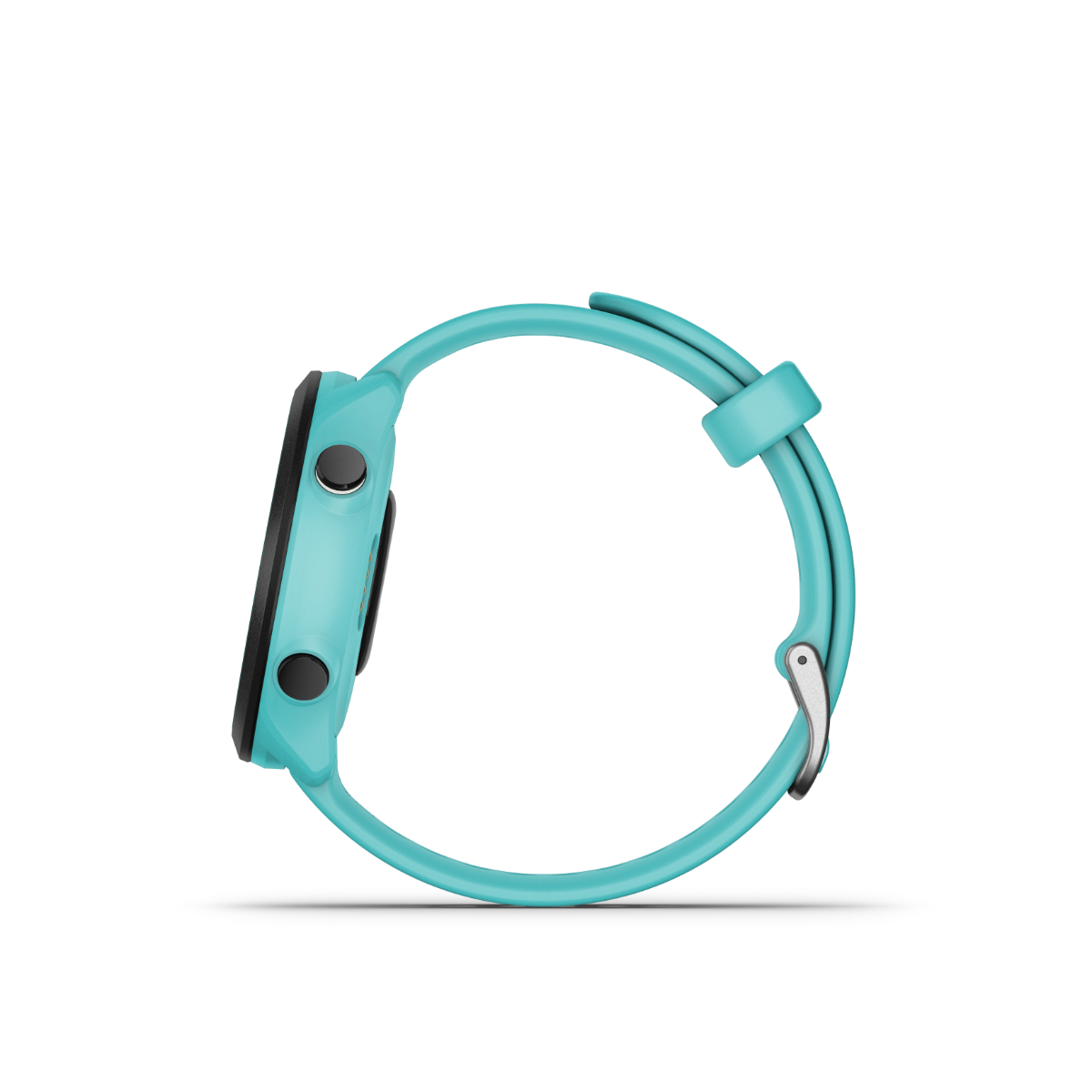 Garmin Forerunner 55 Aqua GPS fitness smartwatch with turquoise silicone band, certified refurbished