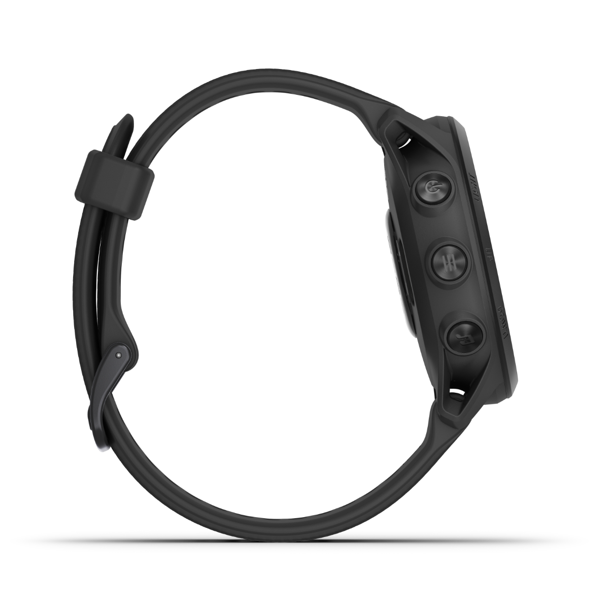 Garmin Forerunner 745 Black smartwatch with side buttons and silicone strap