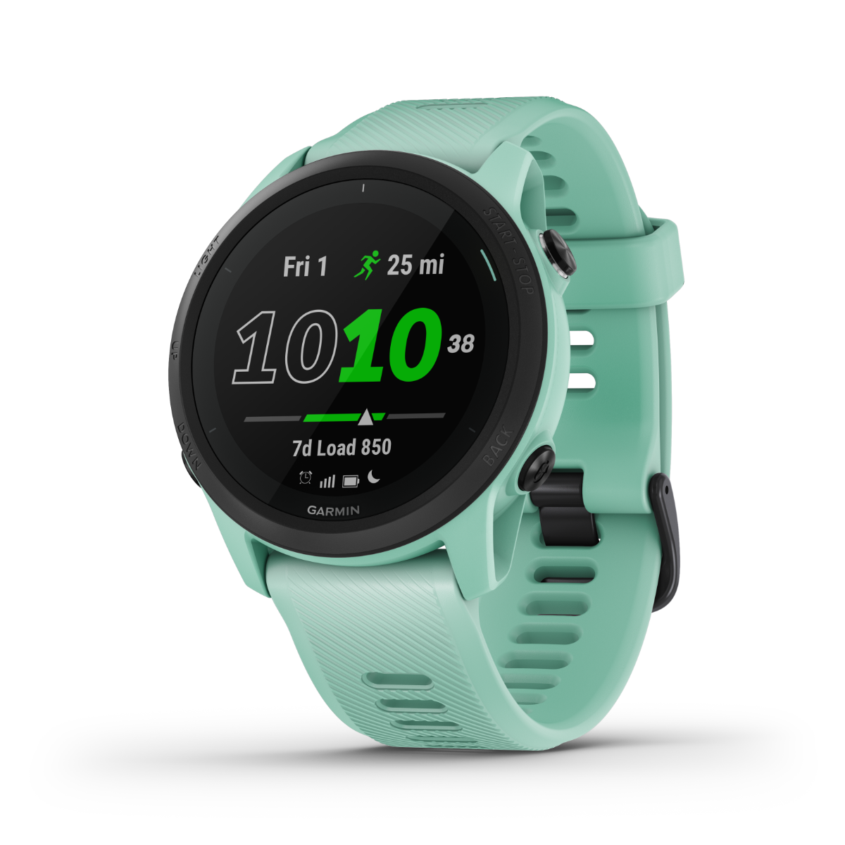 Garmin Forerunner 745 Tropic GPS fitness smartwatch, mint green band, refurbished