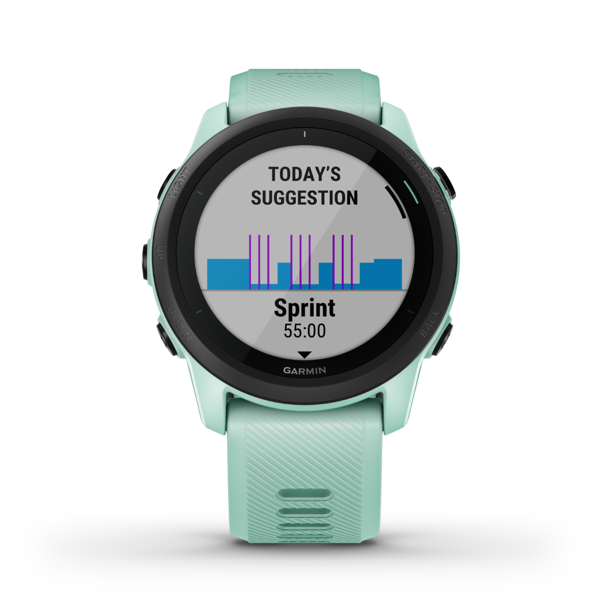 Garmin Forerunner 745 smartwatch, Tropic mint band, certified refurbished