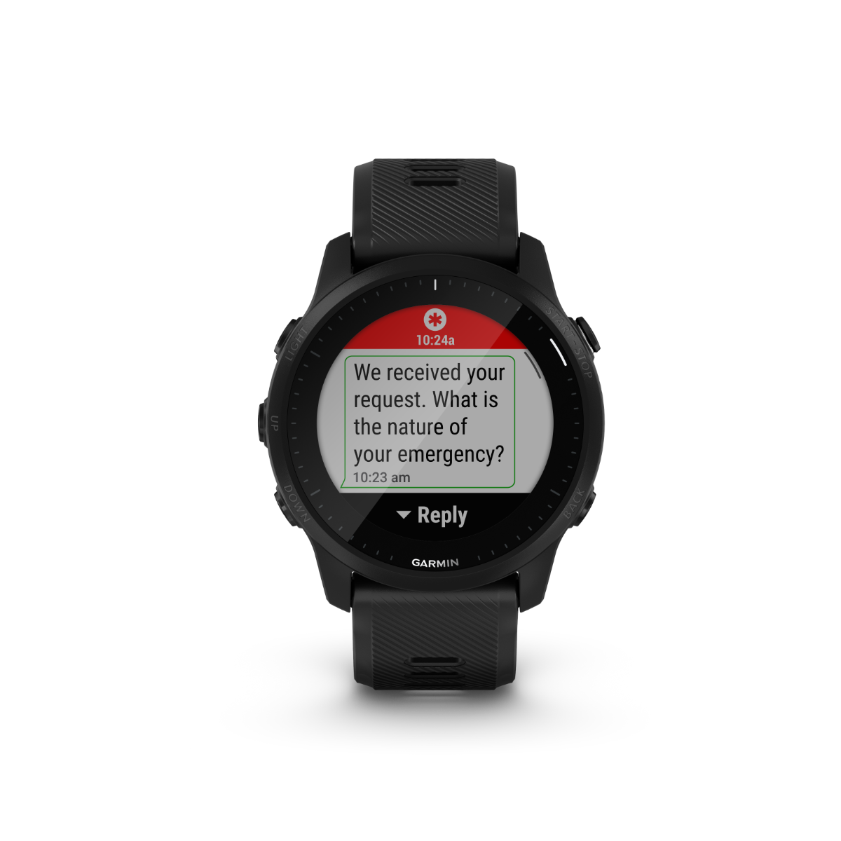 Garmin Forerunner 945 LTE Smartwatch, black, refurbished.