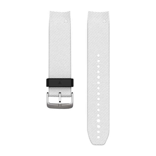 Garmin QuickFit 22 watch bands for Approach S60, white silicone, pair shown