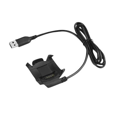 Garmin charging clip (010-12579-01), USB charging cradle with clip in black plastic