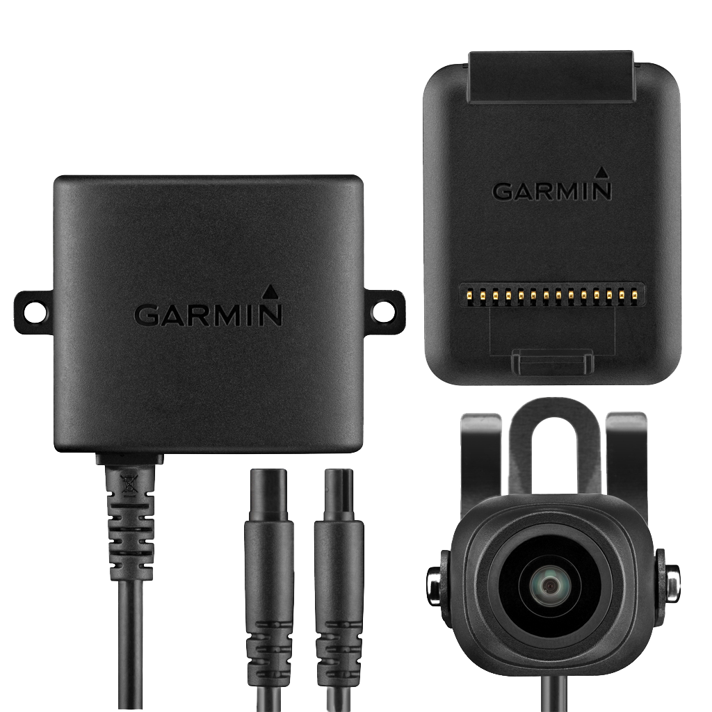 Garmin BC 20 wireless backup camera kit with camera, transmitter, power cables and mount