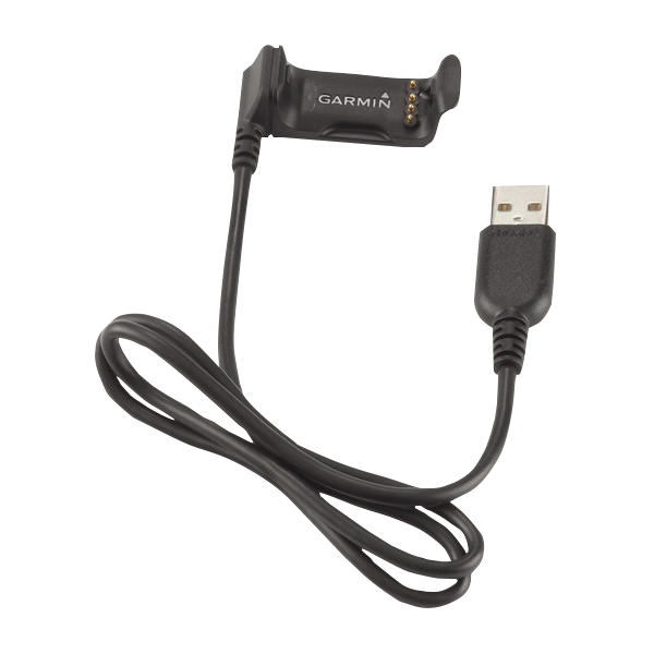 Garmin charging cable for Vivoactive HR (010-12455-00), USB-A to Garmin clip, black