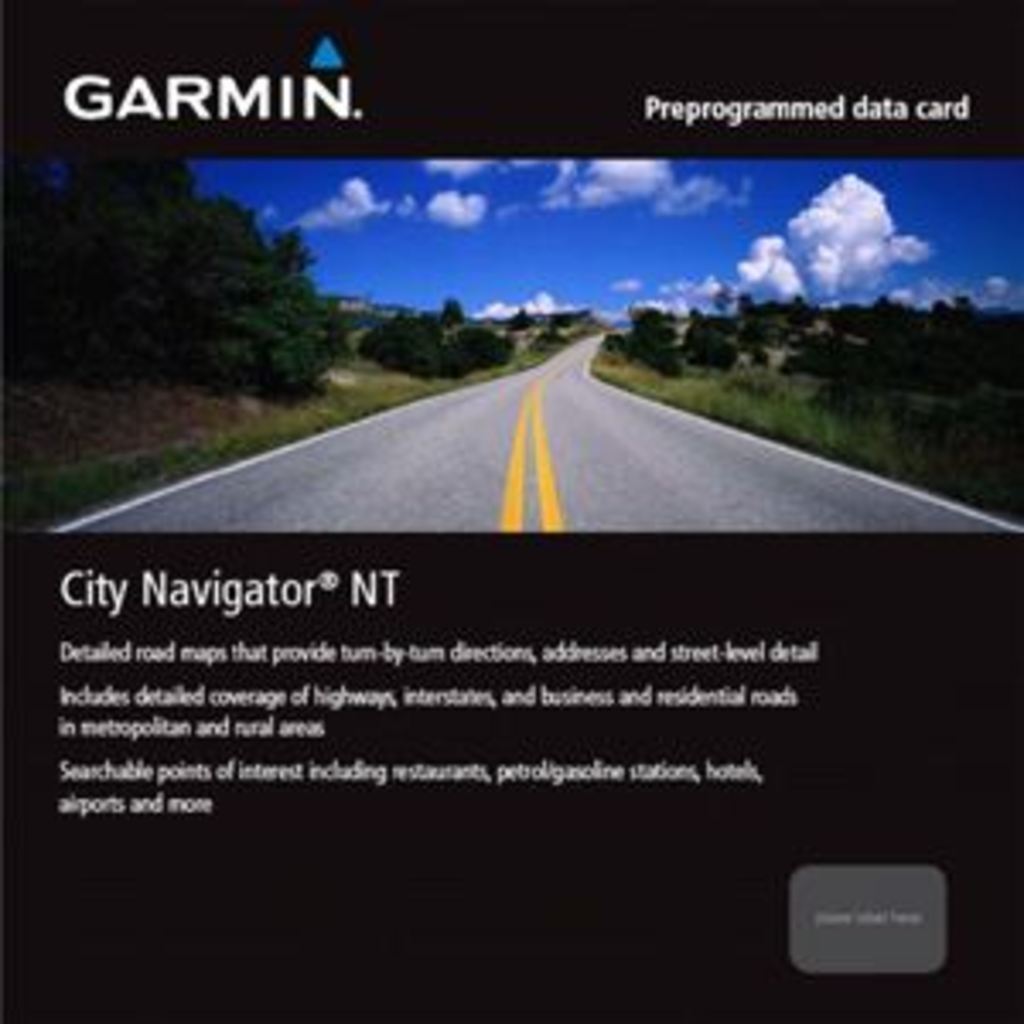 Garmin City Navigator NT microSD map card for Australia & NZ