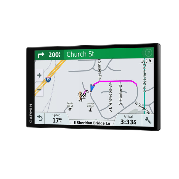 Garmin DriveTrack 71 LMT-S GPS navigation device, 7-inch touchscreen, black.