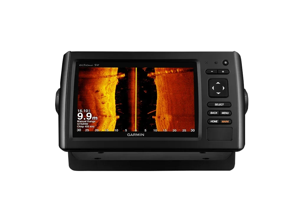 ECHOMAP CHIRP 72sv black marine chartplotter display unit by Garmin