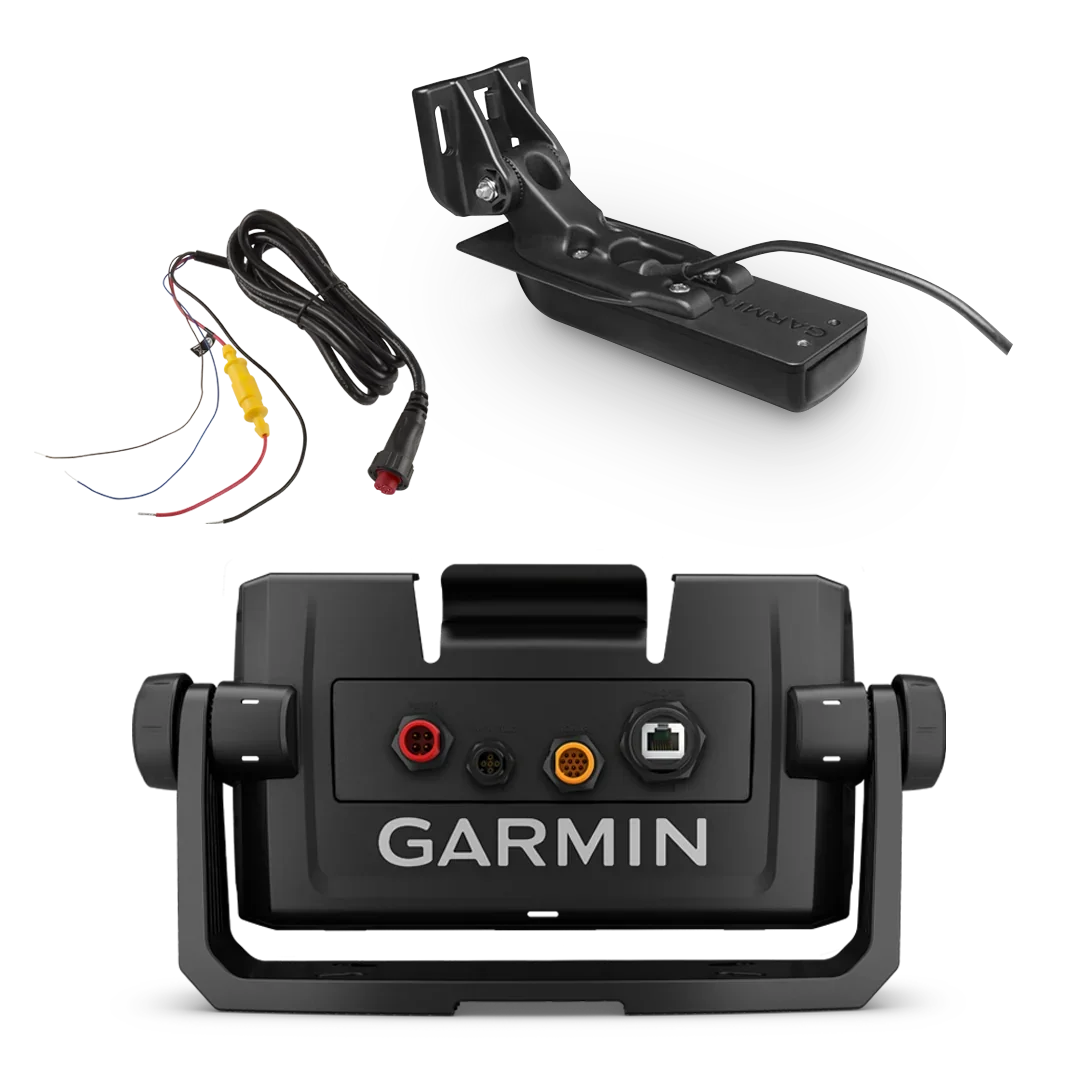 Garmin ECHOMAP UHD 6Xcv boat kit with GT24HW-TM transducer, power cable and cradle