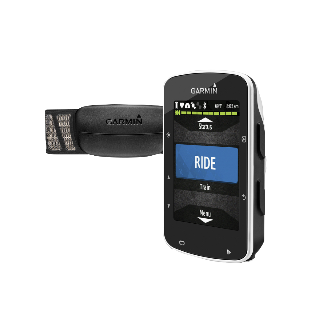 Garmin Edge 520 bundle bike computer with heart-rate strap, black