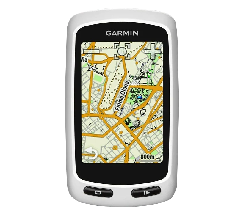 Garmin Edge Touring GPS cycling computer, white body, refurbished with map display