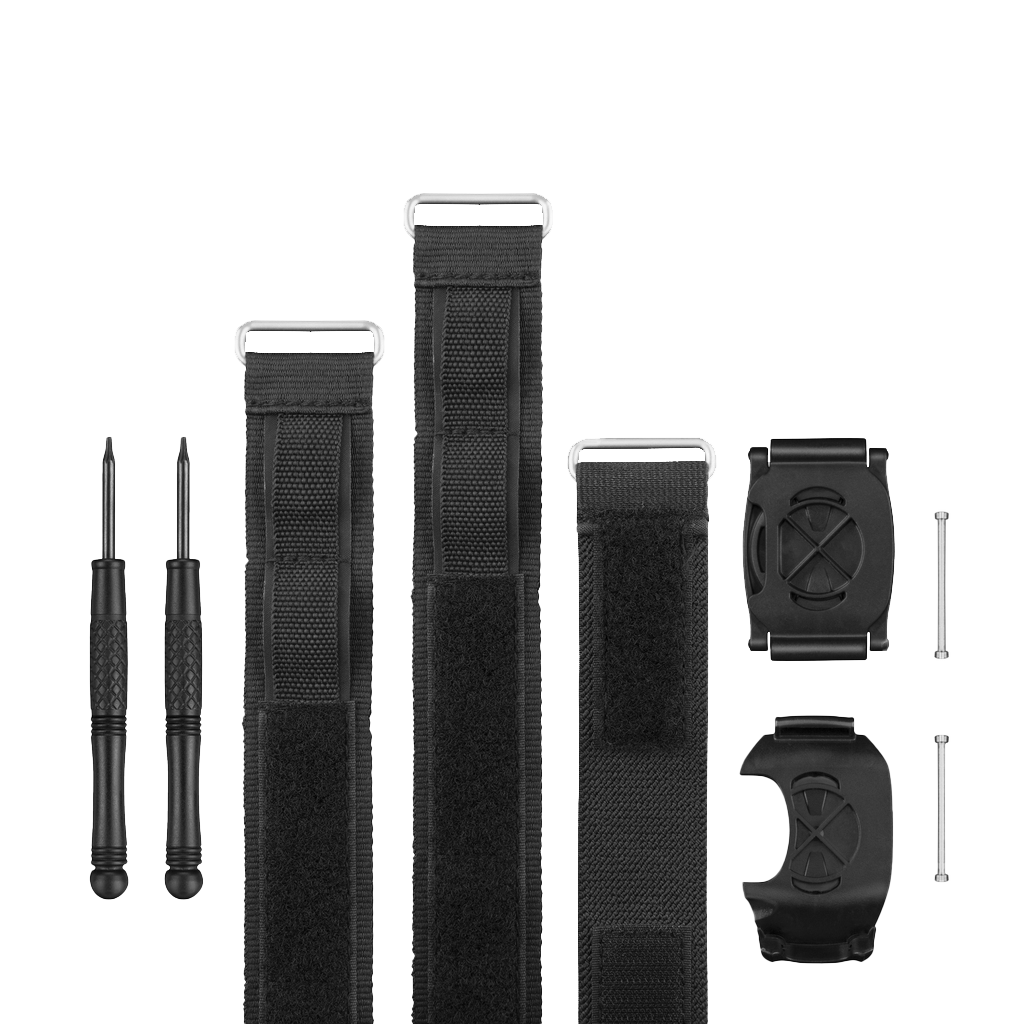Garmin Fabric Wrist Strap Set for Forerunner 920XT, regular & long black straps with 2 screwdrivers