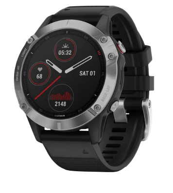Garmin Fenix 6 Smartwatch in silver with black band