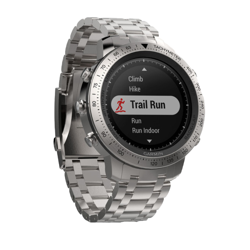 Garmin Fenix Chronos smart watch with stainless steel band, Garmin Certified Refurbished
