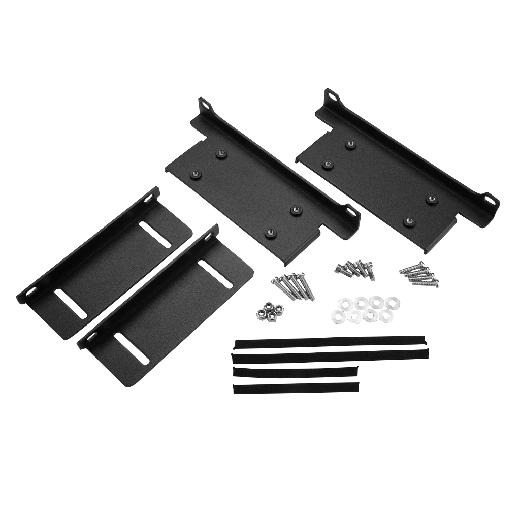 Garmin Flat Mount Kit for GPSMAP 1000 Series; black metal brackets with screws and washers